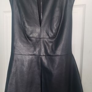 Faux leather top